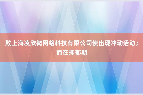 致上海凌欣微网络科技有限公司使出现冲动活动；而在抑郁期